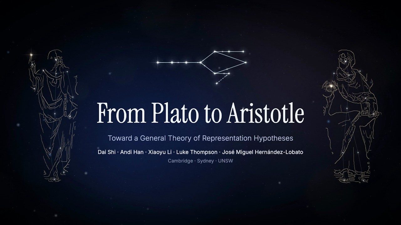 Video title card: From Plato to Aristotle — Toward a General Theory of Representation Hypotheses